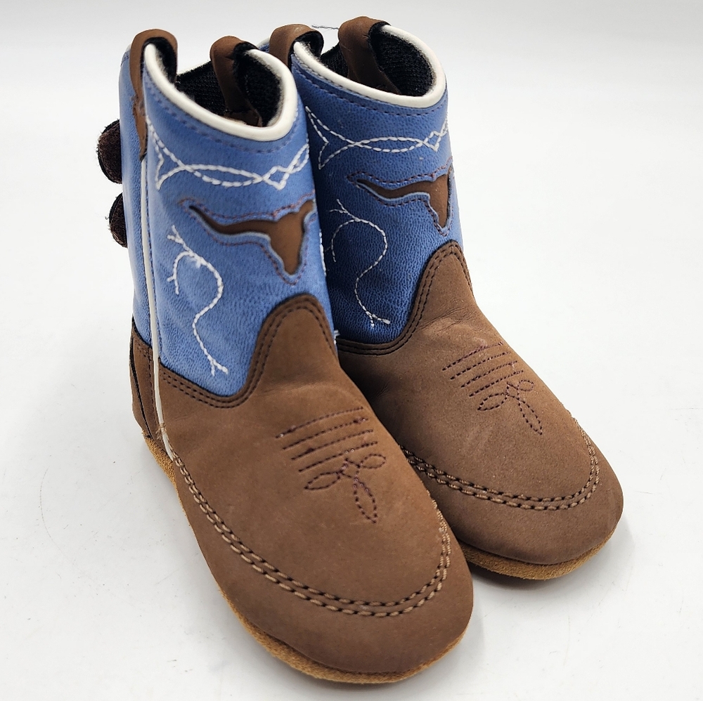 Boot Barn Infant Boy Longhorn Poppet blue cowboy Boots